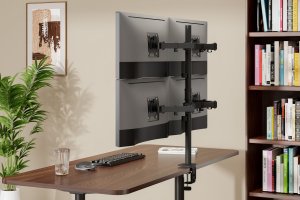 MOZOS MS04 WIESZAK VESA UCHWYT BIURKOWY DO 4 MONITORÓW 17–32" 5