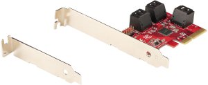 Kontroler StarTech .com PCIe karta kontrolera SATA - 6 Port SATA 3 karta rozszerzeń/kontroler - 6Gbit/s - pełno- i niskoprofilowa osłona - PCI Express kontroler/adapter dysków twardych (6P6G-PCIE-SATA-CARD) - kontroler pamięci - SATA 6Gb/s - niskoprofilow 10