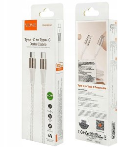 Kabel USB Vidvie SZYBKI KABEL VIDVIE USB TYP-C PRZEWÓD MOCNY 60W 1m 4