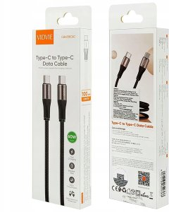 Kabel USB Vidvie SZYBKI KABEL VIDVIE USB TYP-C PRZEWÓD MOCNY 60W 1m 4