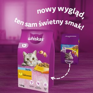 WHISKAS Sterile 3,8 kg - sucha karma dla dorosłego kota po zabiegu kastracji, z pysznym kurczakiem 2