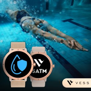 SMARTWATCH DAMSKI POŁĄCZENIA GPS MENU PL AMOLED ZŁOTY PULS SPORTOWY 2 PASKI 3