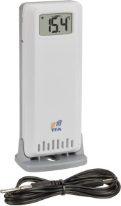 Stacja pogodowa TFA 30.3902.02 ID-A3 biały podwójny czujnik temperatury z czujnikiem 3