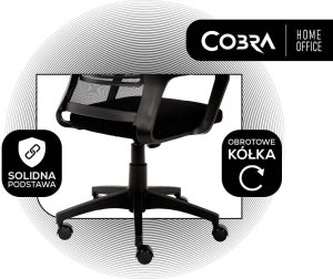 Krzesło biurowe Cobra Office Plus HF300BK Czarne 16