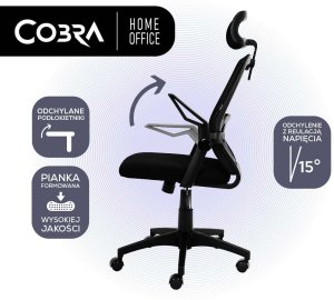 Krzesło biurowe Cobra Office One HF301BK Czarne 14