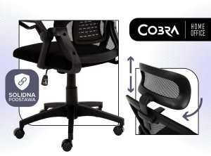 Krzesło biurowe Cobra Office One HF301BK Czarne 16