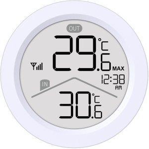 Bezprzewodowa stacja pogody GreenBlue,temperatura IN/OUT, zegar, do wyboru °C / °F, zasięg do 60m, GB162 169