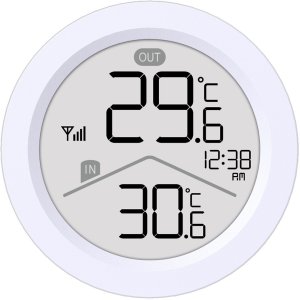Bezprzewodowa stacja pogody GreenBlue,temperatura IN/OUT, zegar, do wyboru °C / °F, zasięg do 60m, GB162 76