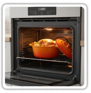 EMALIOWANY GARNEK ŻELIWNY 26cm 5L HAGE ORANGE 6