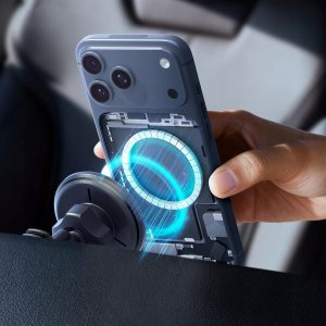 SPIGEN EV15MAQ ESSENTIAL MAGNETIC MAGSAFE VENT CAR MOUNT WIRELESS CHARGER 15W Qi2 BLACK 2