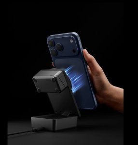 SPIGEN EF323MQ ESSENTIAL 3IN1 MAGNETIC MAGSAFE WIRELESS CHARGER 25W Qi2.2 BLACK 7