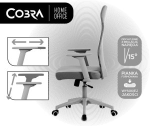 Krzesło biurowe Cobra Office One HF303GY Szare 12