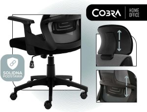 Krzesło biurowe Cobra Office One HF304BK Czarne 12