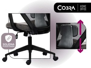 Krzesło biurowe Cobra Office One HF307GY Czarno-szare 12