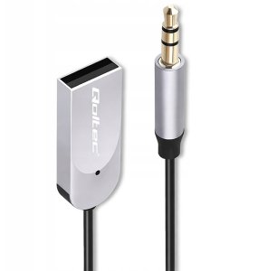 Qoltec Bezprzewodowy adapter odbiornik dźwięku Audio HiFi Home&Car| Bluetooth 6.0 | 2 x RCA | 1 x AUX 3.5mm| USB | Mikrofon 4