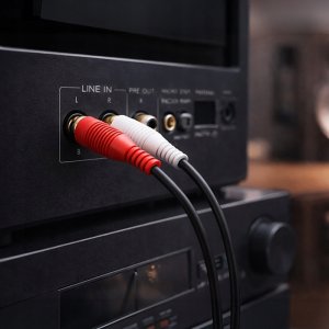 Qoltec Bezprzewodowy adapter odbiornik dźwięku Audio HiFi Home&Car| Bluetooth 6.0 | 2 x RCA | 1 x AUX 3.5mm| USB | Mikrofon 8