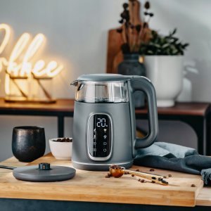 Czajnik Elektryczny 2200W Szklany Temperatury Dotykowy Led Szary 1,7L1305Gs 12