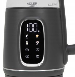 Czajnik Elektryczny 2200W Szklany Temperatury Dotykowy Led Szary 1,7L1305Gs 3