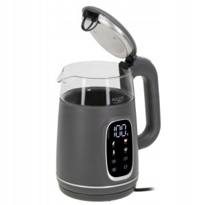 Czajnik Elektryczny 2200W Szklany Temperatury Dotykowy Led Szary 1,7L1305Gs 4
