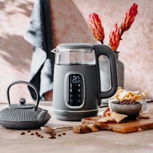 Czajnik Elektryczny 2200W Szklany Temperatury Dotykowy Led Szary 1,7L1305Gs 10