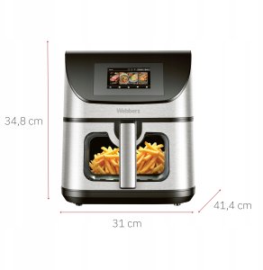 FRYTKOWNICA BEZTŁUSZCZOWA AIR FRYER 8L WIFI NIEPRZYWIERAJĄCA 10 P 2200W 25
