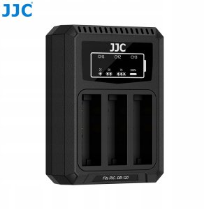 Ładowarka do aparatu JJC Potrójna Ładowarka Usb Na 3x Akumulator Bateria Db-120 Db120 Do Ricoh Gr Iv / Dch-db120tc 3