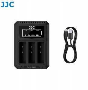 Ładowarka do aparatu JJC Potrójna Ładowarka Usb Na 3x Akumulator Bateria Db-120 Db120 Do Ricoh Gr Iv / Dch-db120tc 8