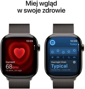 Smartwatch Apple Watch 11 GPS + Cellular 42mm Slate Titanium Milanese Loop Grafitowy  (MF8U4ET/A) 5
