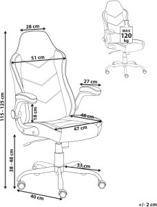 Krzesło biurowe Obrotowy TRIUMPHER Ekoskóra Złamana biel 3