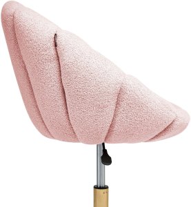 Krzesło obrotowe ANNABELLE Boucle Pastelowy róż 5