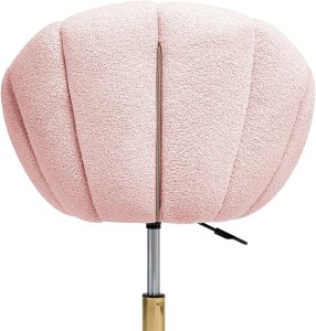 Krzesło obrotowe ANNABELLE Boucle Pastelowy róż 6