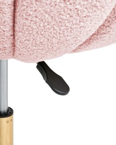 Krzesło obrotowe ANNABELLE Boucle Pastelowy róż 8
