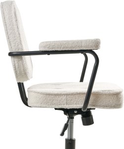 Krzesło obrotowe PAWNEE Boucle Złamana biel 7