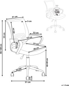 Krzesło biurowe regulowane czarno-białe SOLID 3