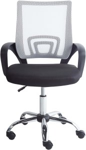 Krzesło biurowe regulowane czarno-białe SOLID 4