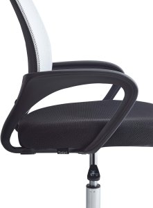 Krzesło biurowe regulowane czarno-białe SOLID 6