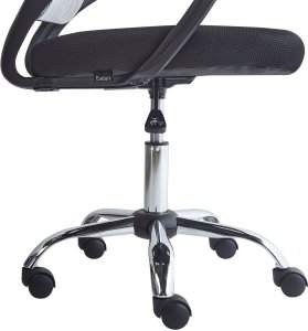 Krzesło biurowe regulowane czarno-białe SOLID 8