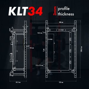 HMS KLT34 WIELOFUNKCYJNA KLATKA TRENINGOWA SKŁADANA RED HMS 5