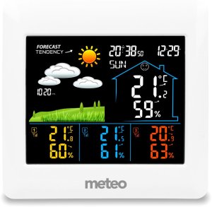 STACJA POGODOWA Z DCF METEO SP106 POGODYNKA 3 CZUJNIKI 11