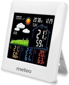 STACJA POGODOWA Z DCF METEO SP106 POGODYNKA 3 CZUJNIKI 12