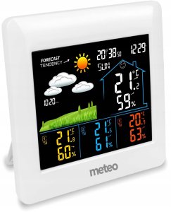 STACJA POGODOWA Z DCF METEO SP106 POGODYNKA 3 CZUJNIKI 14