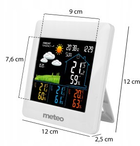 STACJA POGODOWA Z DCF METEO SP106 POGODYNKA 3 CZUJNIKI 3