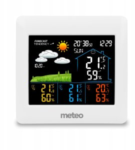 STACJA POGODOWA Z DCF METEO SP106 POGODYNKA 3 CZUJNIKI 4