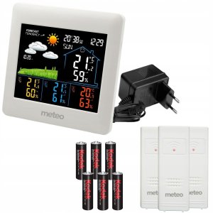 STACJA POGODOWA Z DCF METEO SP106 POGODYNKA 3 CZUJNIKI 10