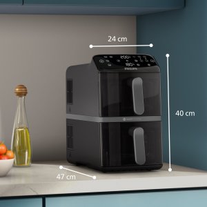 Frytkownica beztłuszczowa Philips Stacked Dual Basket NA460/00 5