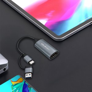 Adapter USB Qoltec USB-C - HDMI Szary  (53789) 5