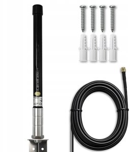 Antena 4G LTE Qoltec 15dBi | dookólna | zewnętrzna | SMA | włókno szklane 6