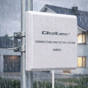 Antena 4G 5G LTE Qoltec 9dBi | kierunkowa | zewnętrzna | SMA | wodoodporna | 3m 2