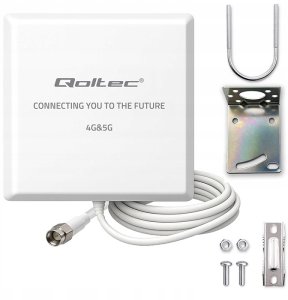 Antena 4G 5G LTE Qoltec 9dBi | kierunkowa | zewnętrzna | SMA | wodoodporna | 3m 7