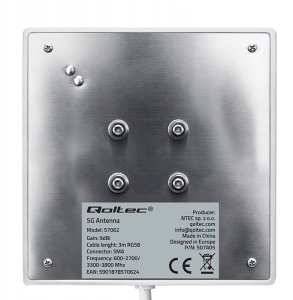 Antena 4G 5G LTE Qoltec 9dBi | kierunkowa | zewnętrzna | SMA | wodoodporna | 3m 8